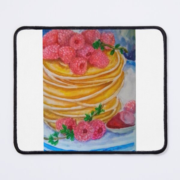 Item preview, Stacks of Yummy Pancakes Food Watercolor painting Kitchen Art designed and sold by happiartworks .