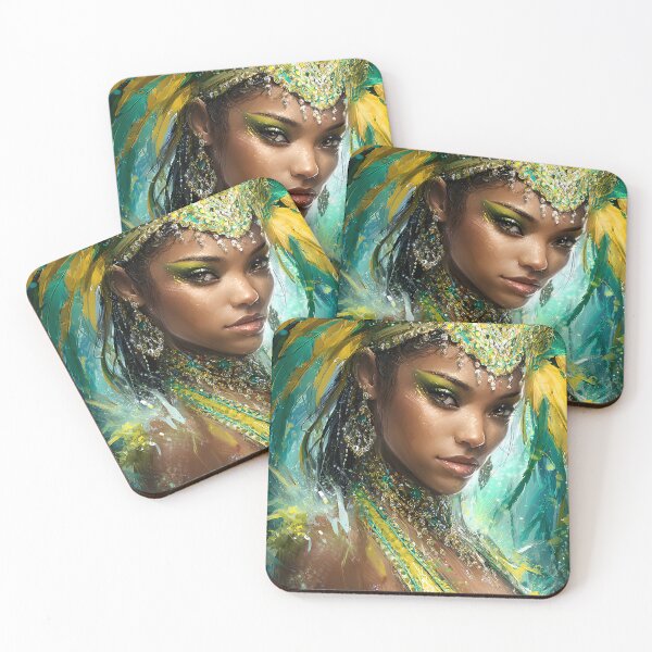 Item preview, Vibrant Carnival Queen in Feathered Elegance designed and sold by Artessie.
