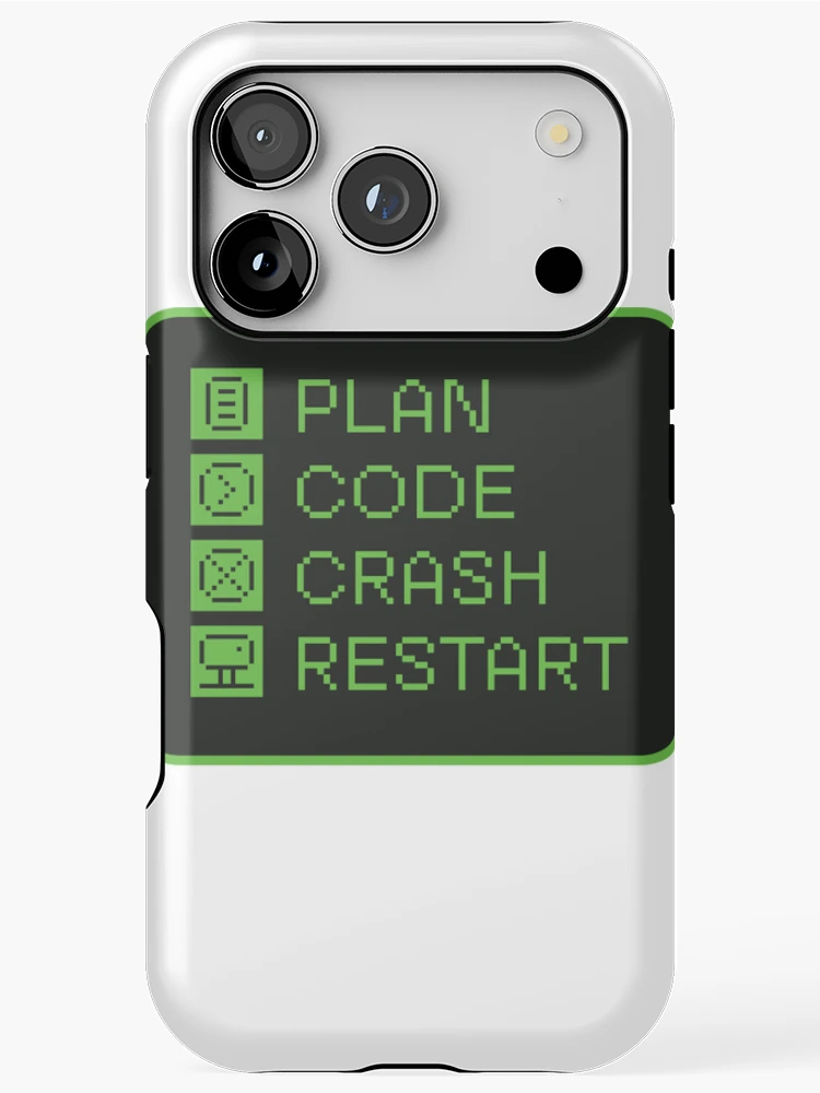 Thumbnail 1 of 4, iPhone Case, Plan, Code, Restart designed and sold by Peelya.