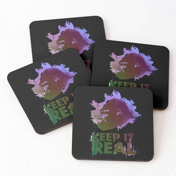 Item preview, Gorilla silhouette with text Keep it Real 2 designed and sold by Neon G.