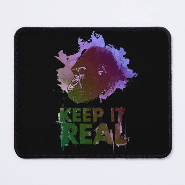 Item preview, Gorilla silhouette with text Keep it Real 2 designed and sold by Neon G.