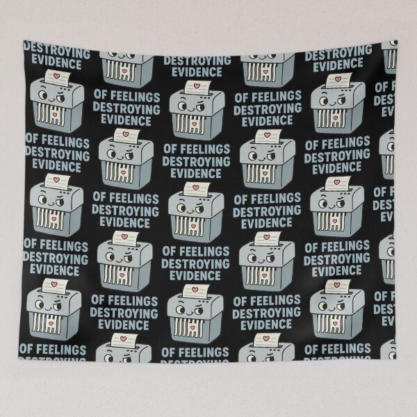 Item preview, Destroying Evidence of Feelings Funny Shredder Design designed and sold by TeeTimeTreasure.