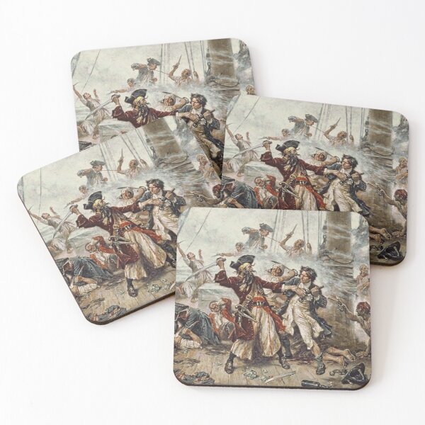 Item preview, The Capture of Blackbeard the Pirate (Edward Teach) - Jean Leon Gerome Ferris (1863–1930) designed and sold by Vintage Designs +.