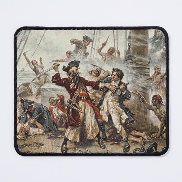 Item preview, The Capture of Blackbeard the Pirate (Edward Teach) - Jean Leon Gerome Ferris (1863–1930) designed and sold by Vintage Designs +.