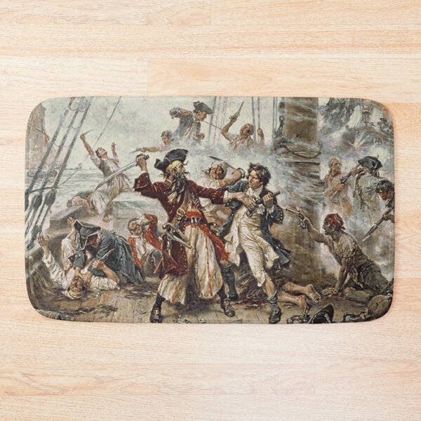 Item preview, The Capture of Blackbeard the Pirate (Edward Teach) - Jean Leon Gerome Ferris (1863–1930) designed and sold by Vintage Designs +.