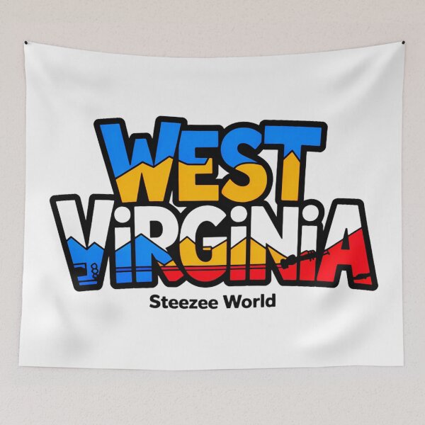 Item preview, Steezee World West Virginia Text designed and sold by SteezeeStore.