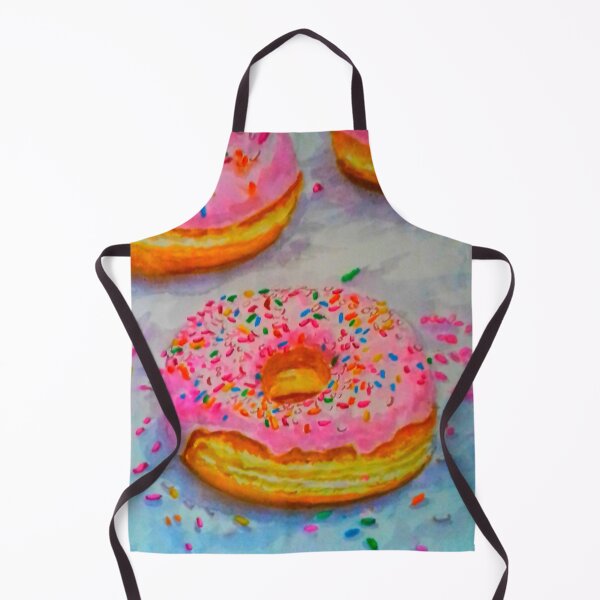 Item preview, Yummy Donuts with sprinkles food watercolor painting designed and sold by happiartworks .