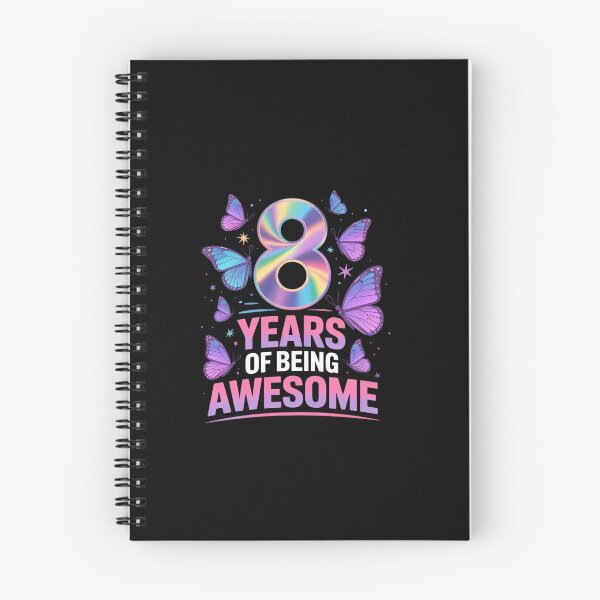 Item preview, Kids 8th Birthday Party Butterfly 8 Years Of Being Awesome  designed and sold by Belkisallen.