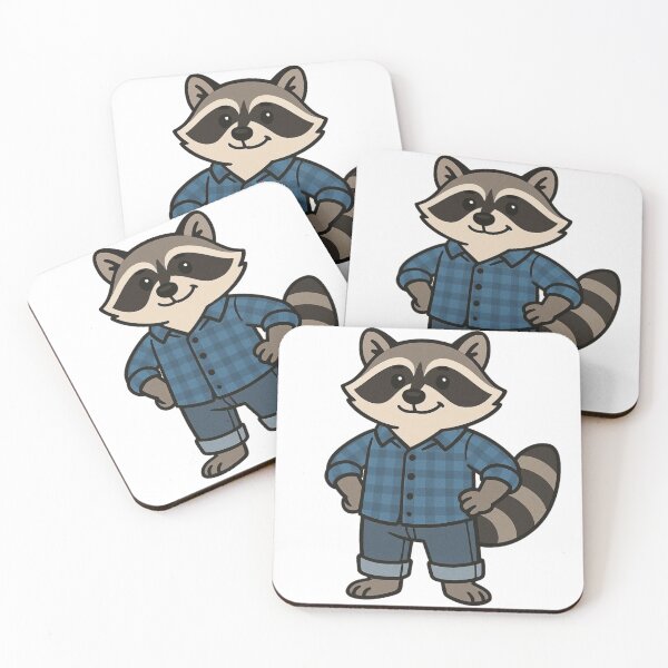 Item preview, Raccoon in Blue Flannel – Everyday Cute Animal Design designed and sold by Confuzz1ed.
