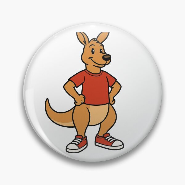 Item preview, Kangaroo in Red T-Shirt – Fun Cartoon Style designed and sold by Confuzz1ed.