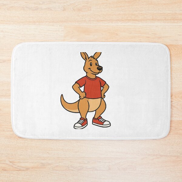 Item preview, Kangaroo in Red T-Shirt – Fun Cartoon Style designed and sold by Confuzz1ed.