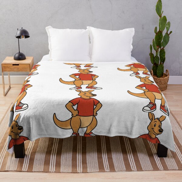 Item preview, Kangaroo in Red T-Shirt – Fun Cartoon Style designed and sold by Confuzz1ed.