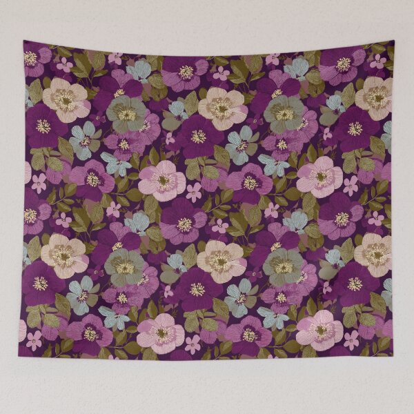 Item preview, Chic Elegant Embroidered Flower For Sunny Interiors designed and sold by RoyalStarsPatts.