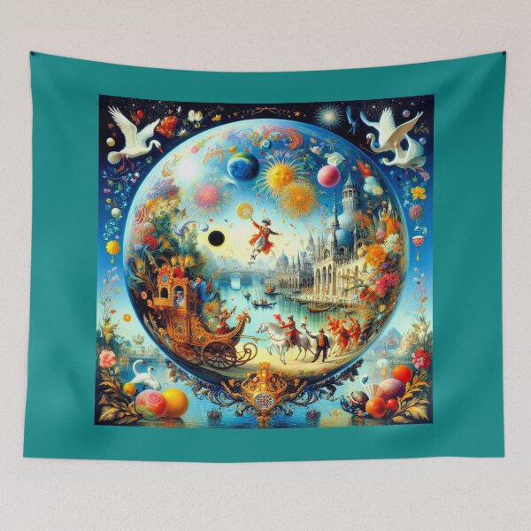 Item preview, Sphere of Splendor – Surreal Globe of Celebration and Cosmos designed and sold by daweave77.