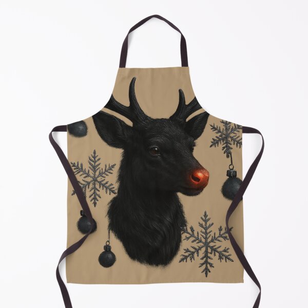 Item preview, Dark Rudolph – Gothic Black Reindeer with Red Nose Christmas Design designed and sold by TrendTribeTP.
