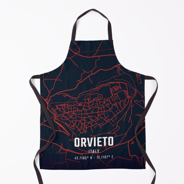 Item preview, Orvieto Red & Blue Minimalist Map designed and sold by HomeLivingCo.