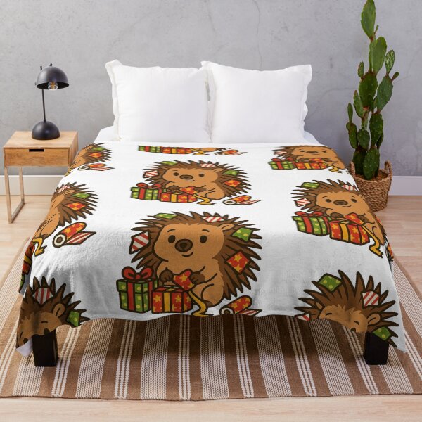 Item preview, Porcupine Wrapping Presents – Funny Holiday Design designed and sold by Confuzz1ed.