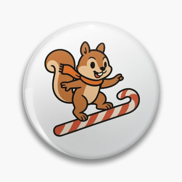 Item preview, Squirrel Riding Candy Cane – Fun Christmas Character designed and sold by Confuzz1ed.