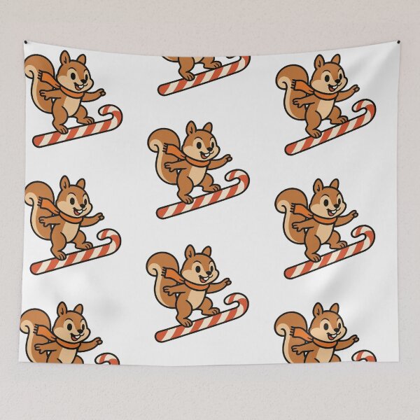 Item preview, Squirrel Riding Candy Cane – Fun Christmas Character designed and sold by Confuzz1ed.