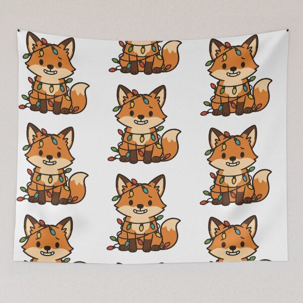 Item preview, Fox Tangled in Christmas Lights – Funny Festive Animal designed and sold by Confuzz1ed.