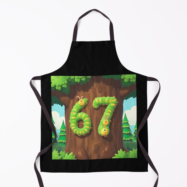 Item preview, Six Seven 6-7 Cute Caterpillars on a tree trunk designed and sold by The Funky Sprunki.