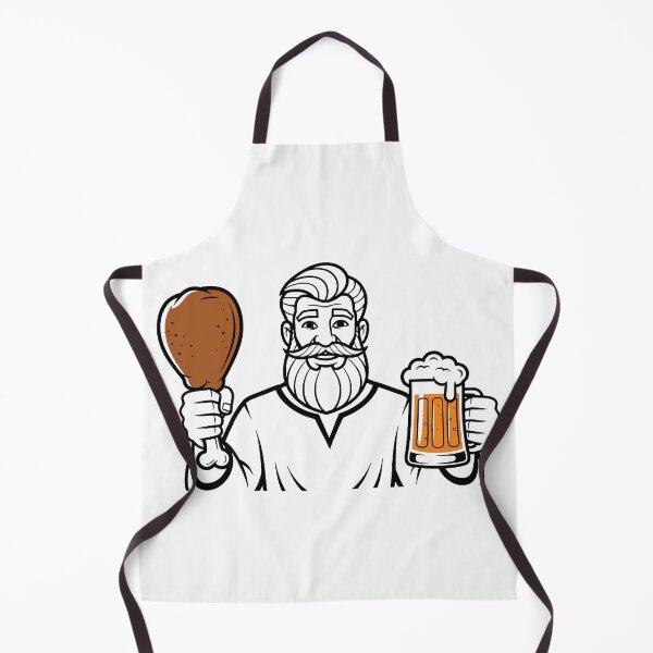 Item preview, Bearded Man with Chicken Leg and Beer. designed and sold by NayemArts.