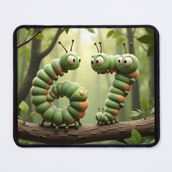 Item preview, Six Seven 6-7 Cute Caterpillars in a tree forming numbers designed and sold by The Funky Sprunki.
