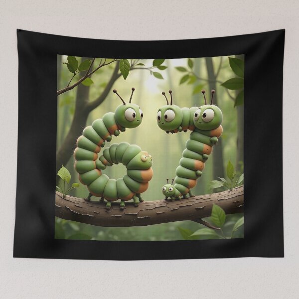 Item preview, Six Seven 6-7 Cute Caterpillars in a tree forming numbers designed and sold by The Funky Sprunki.