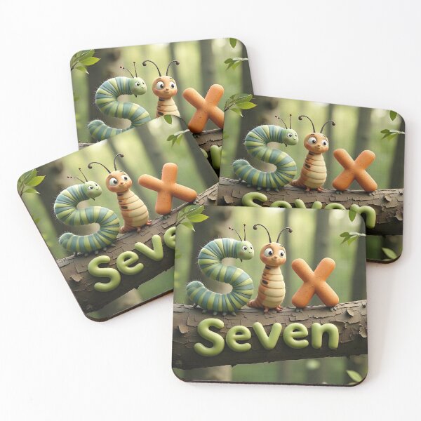 Item preview, Six Seven 6-7 Cute Caterpillars in a tree  designed and sold by The Funky Sprunki.