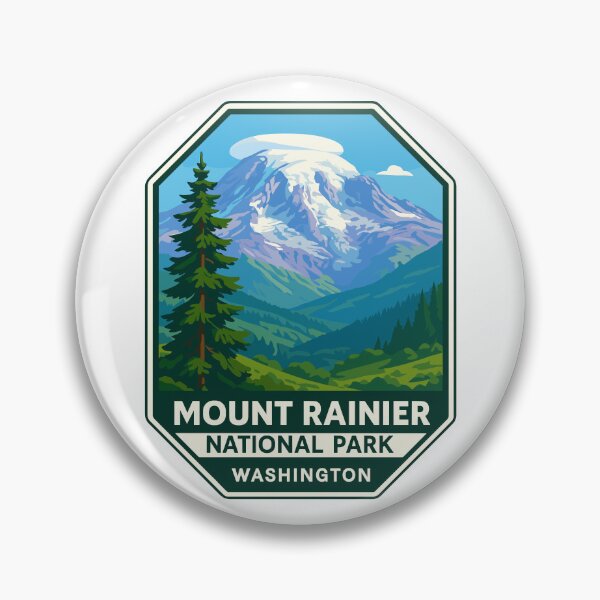 Item preview, Mount Rainier National Park Retro Sticker designed and sold by Ismeal Von.