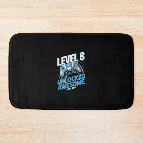 Item preview, Level 8 Unlocked Awesome Since 2017 8th Birthday Gaming  designed and sold by Belkisallen.