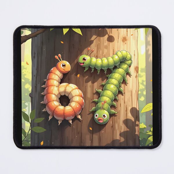 Item preview, Six Seven 6-7 Cute Caterpillars Orange and Green   designed and sold by The Funky Sprunki.