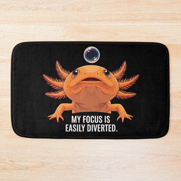 Item preview, Mesmerized Axolotl Watching Bubble – Gift for Mindful Living Fans designed and sold by Luminari Creations.