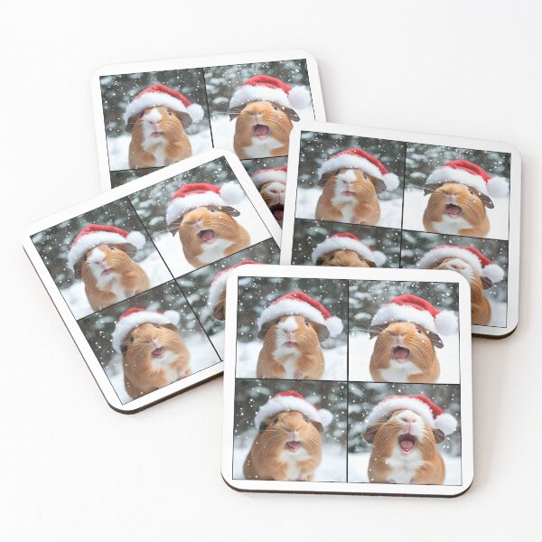 Item preview, Funny Guinea Pig Christmas Photo – Cute Santa Hat Pet Photobooth designed and sold by RockFireMerch.