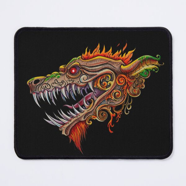 Item preview, Cool retro horror Heavy Metal monster flaming evil creature design artwork illustration designed and sold by Vintage Designs +.