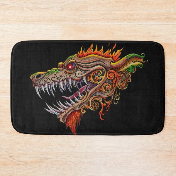 Item preview, Cool retro horror Heavy Metal monster flaming evil creature design artwork illustration designed and sold by Vintage Designs +.