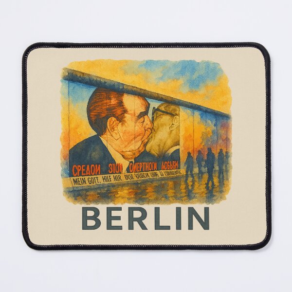 Item preview, Berlin Wall Murals Watercolor Poster designed and sold by Bratak.