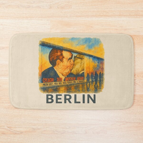 Item preview, Berlin Wall Murals Watercolor Poster designed and sold by Bratak.