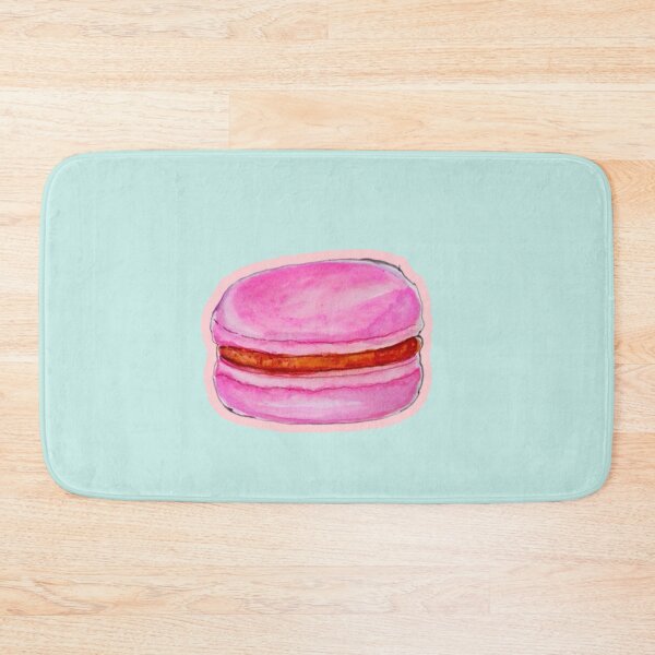 Item preview, Strawberry Flavor and Chocolate Macaron watercolor food illustration  designed and sold by happiartworks .