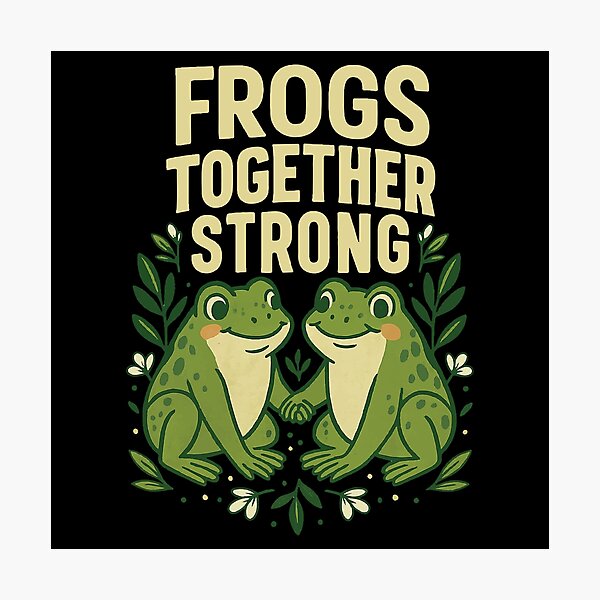Item preview, Frogs Together Strong Funny Quirky Amphibian Unity Design designed and sold by Karmvy ⭐.