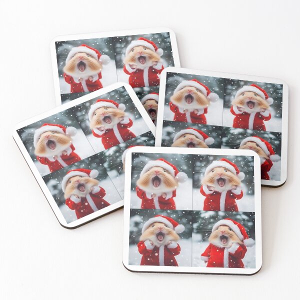 Item preview, Funny Christmas Hamster Photobooth - Cute Santa Hat Holiday Animal designed and sold by RockFireMerch.