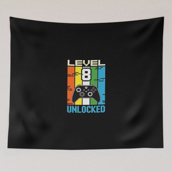 Item preview, Level 8 Unlocked Video Gamer 8th Birthday   designed and sold by Belkisallen.