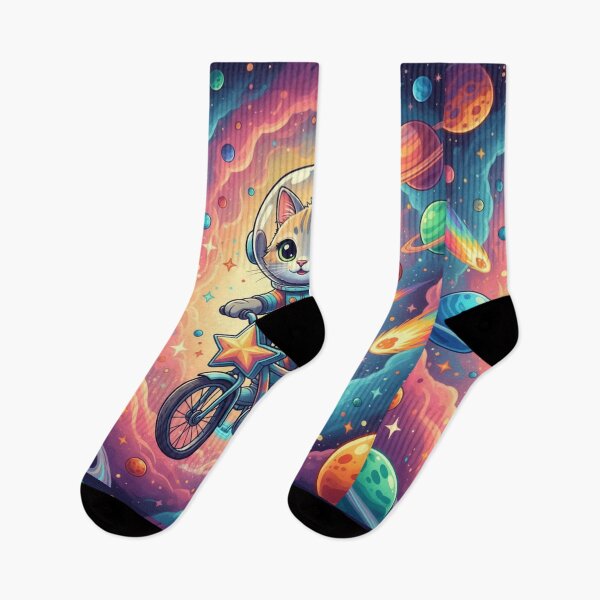 Item preview, Space Biker: Cute Cartoon Cat Adventure designed and sold by AnadAA.