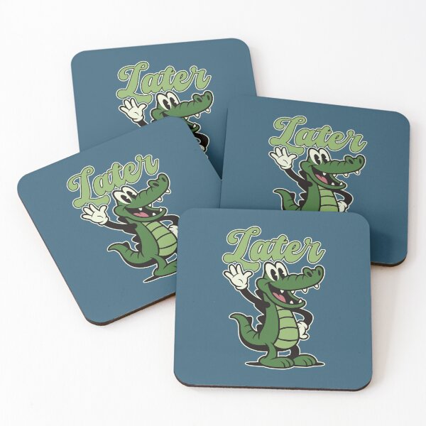 Item preview, Later Gator - Retro Cartoon Alligator Goodbye designed and sold by TheJollyDoodle.