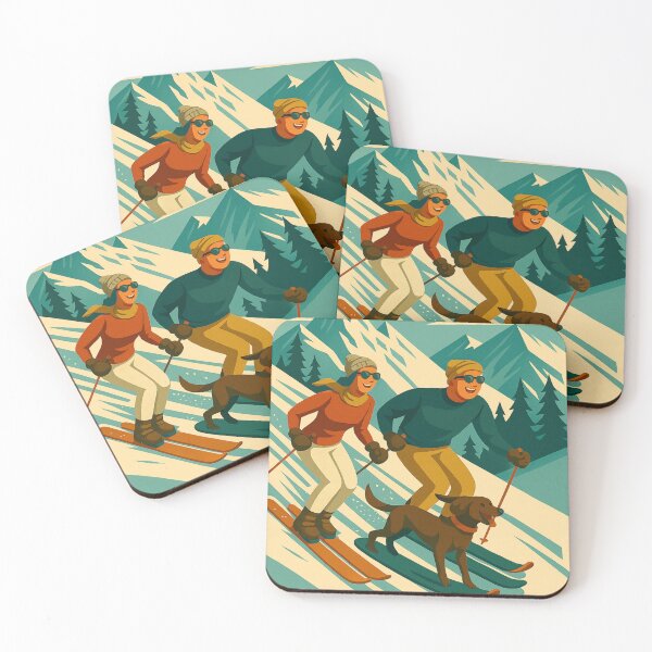 Item preview, Winter Holidays - Vintage Poster modern ski holiday in the snow designed and sold by EMJAYHeiss.