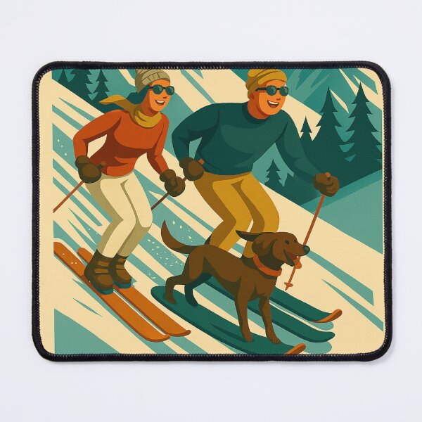 Item preview, Winter Holidays - Vintage Poster modern ski holiday in the snow designed and sold by EMJAYHeiss.