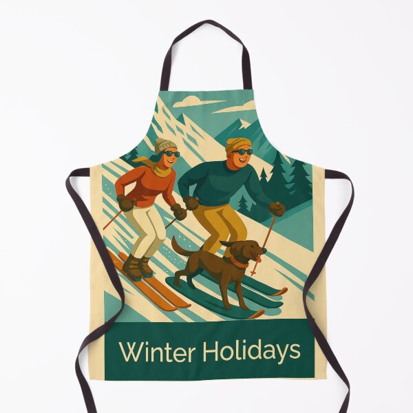 Item preview, Winter Holidays - Vintage Poster modern ski holiday in the snow designed and sold by EMJAYHeiss.
