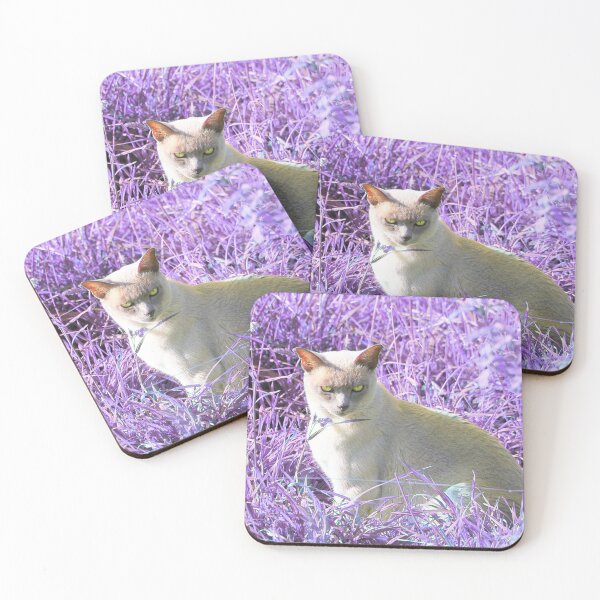 Item preview, Pussy Cat in Purple designed and sold by missmoneypenny.