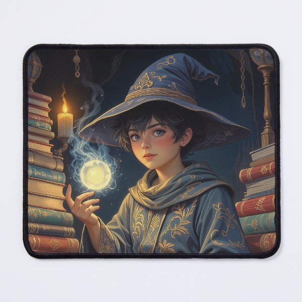 Item preview, Apprentice of the Arcane Library – Cozy Fantasy Wizard designed and sold by DiceWay.