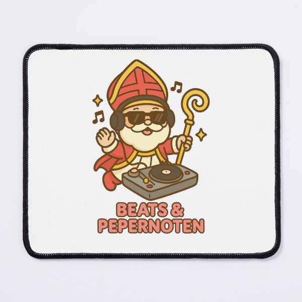 Item preview, DJ Sint – Beats & Pepernoten – Kawaii Sinterklaas Illustratie designed and sold by snoezelstudio.